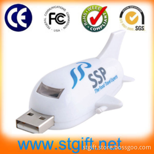 PVC Flash Driver, Plastic Flash Drives, Airplane Flash Drive